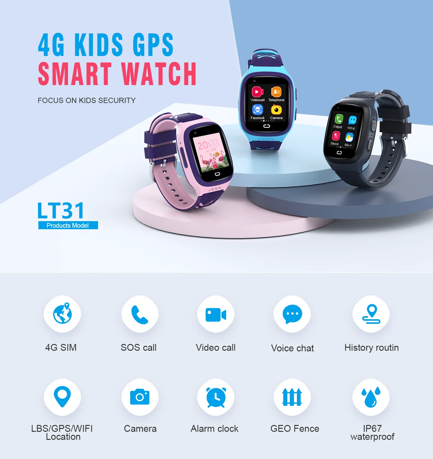 4G Kids Smartwatch SOS Waterpr - Fall Detection Watch review and price