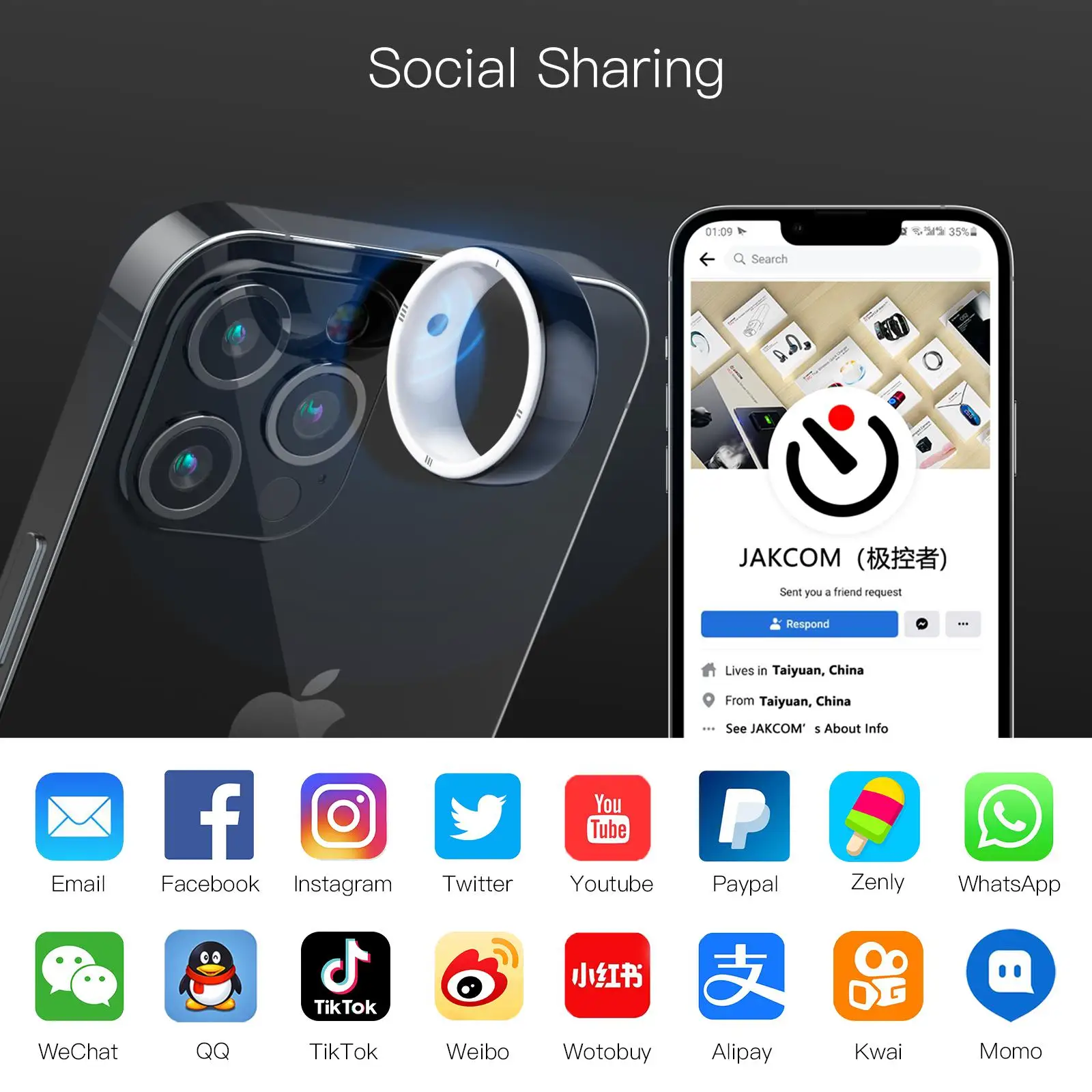 New Jakcom R5 Smart Ring 6 RFI - Smart Ring Nfc Pay review and price